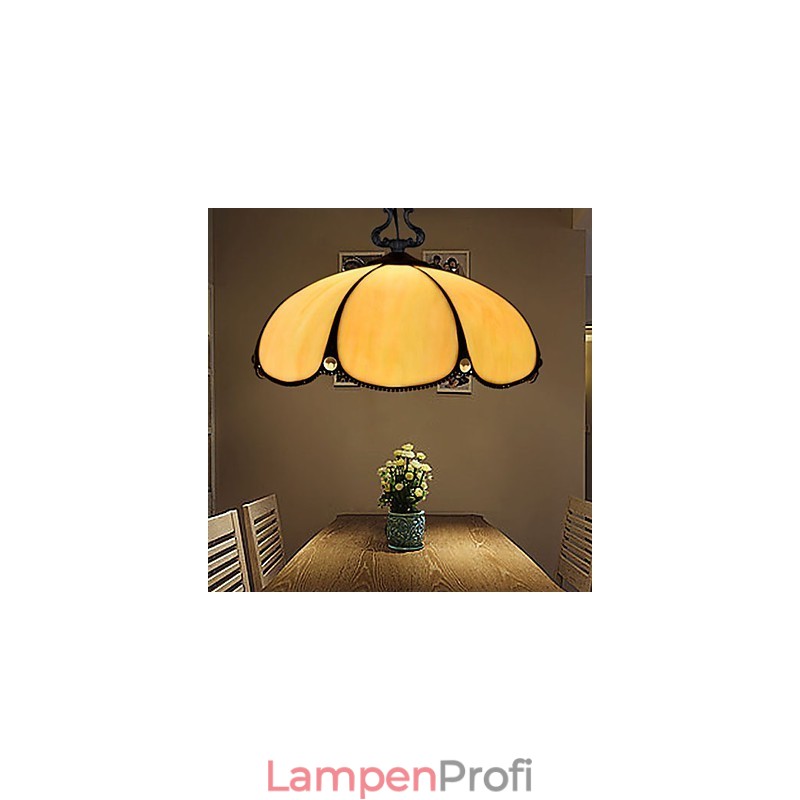 Europäischer ländlicher kreativer Kunst-Buntglas-Kronleuchter, der alte Wege wiederherstellt, Lampenlicht