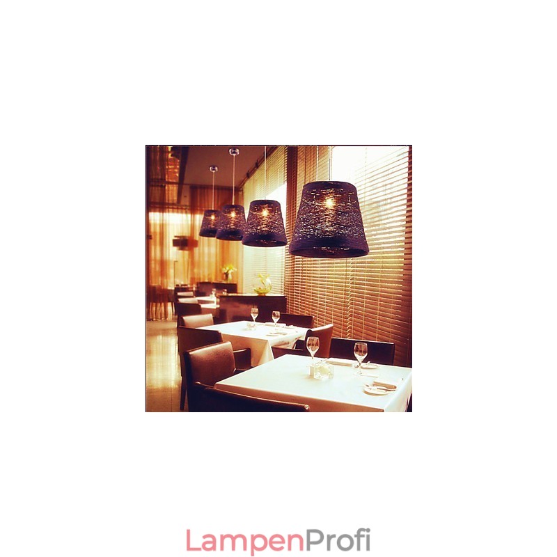 Moderne ländliche Cany Art gewebte Rattan-Einzelkopf-Hängelampe