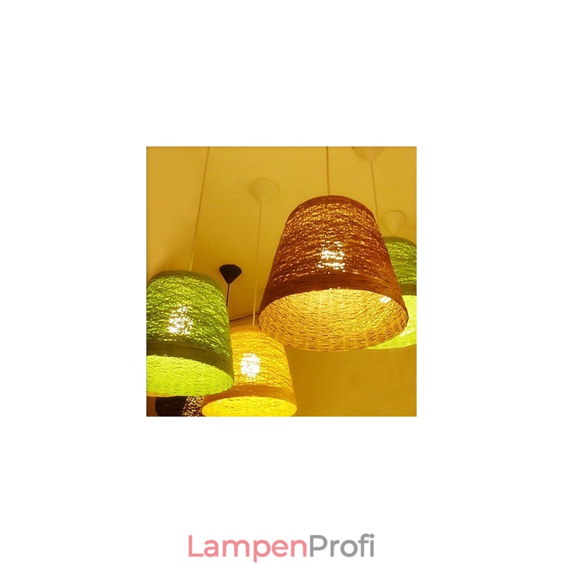 Moderne ländliche Cany Art gewebte Rattan-Einzelkopf-Hängelampe