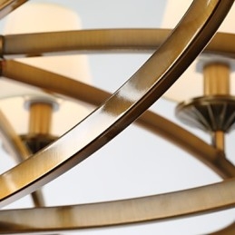 Rustikaler Kronleuchter im Vintage-Mini-Stil aus galvanisiertem Metall der Lodge