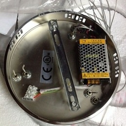 Pendelleuchten Deckenleuchte Kronleuchter Beleuchtung Rund 4 Ringe Großer Ring Bernstein Kristall und andere Klare Kristalle