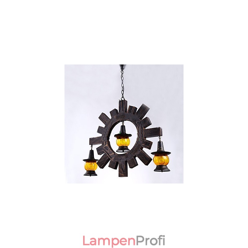 Antiker Holz Kronleuchter American Country Iiving Lampe Lampe