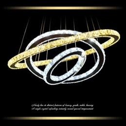 Kristall-Deckenpendelleuchten Kronleuchter-Leuchten mit warmem und kaltem Weiß D406080cm