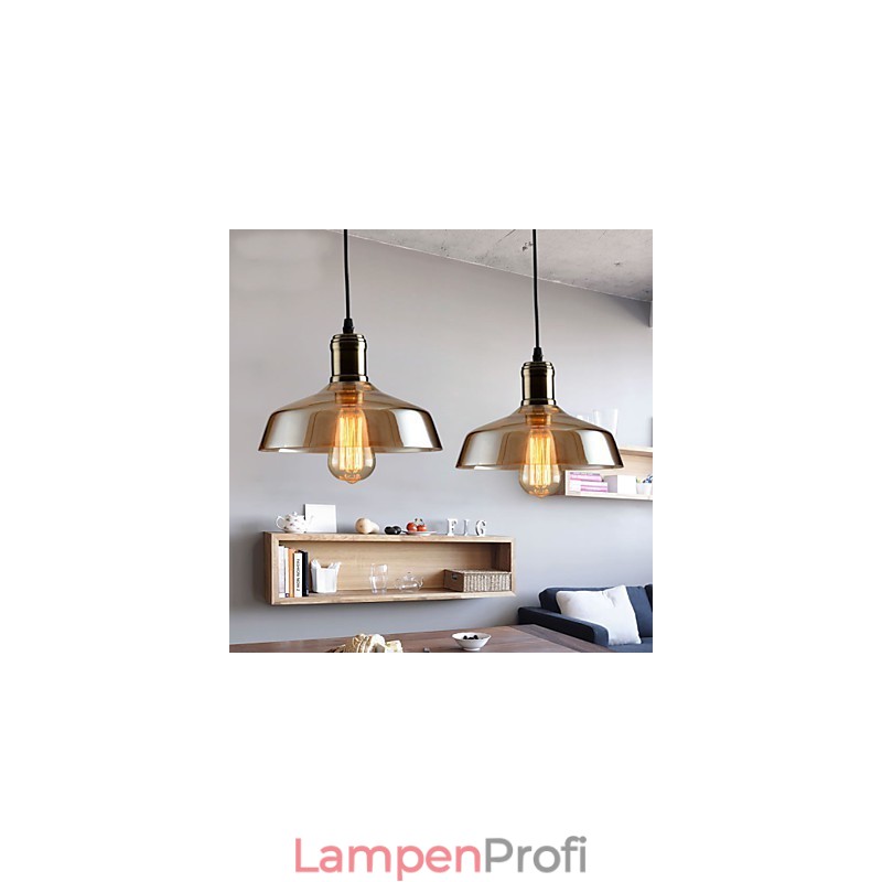 Retro-Beleuchtung Glas Pendelleuchte