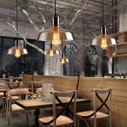 Retro-Beleuchtung Glas Pendelleuchte