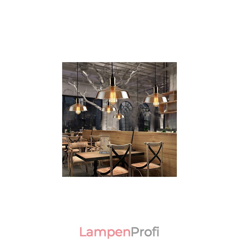 Retro-Beleuchtung Glas Pendelleuchte