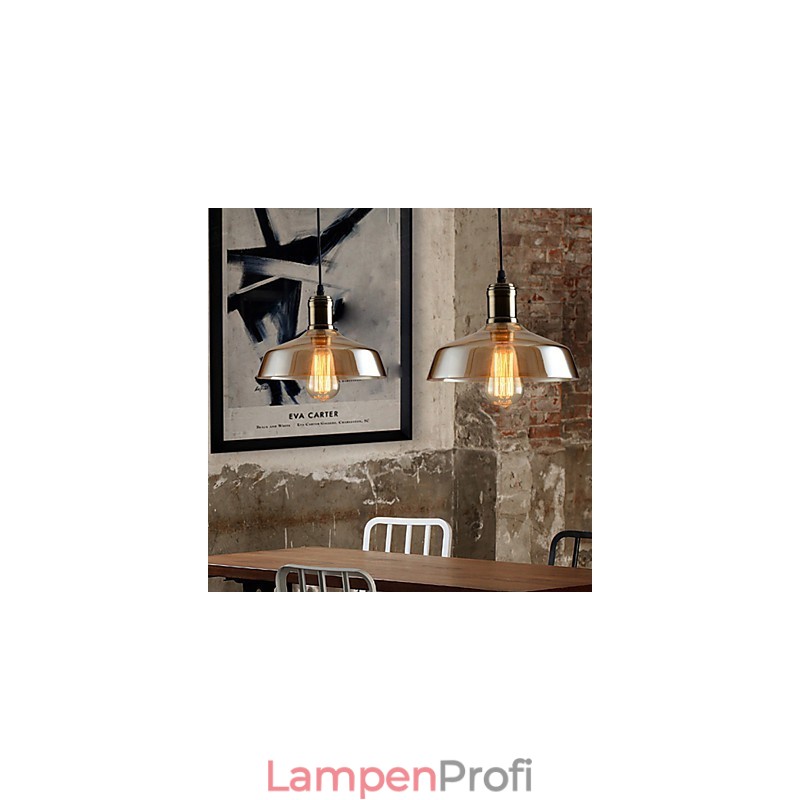 Retro-Beleuchtung Glas Pendelleuchte