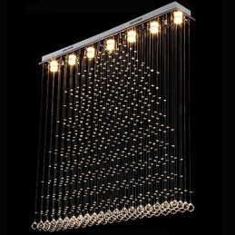 K9 Kristall Pendelleuchte Hängedraht Kronleuchter Beleuchtung Deckenleuchte Indoor Cafe