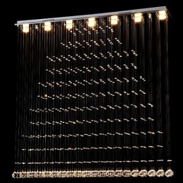 K9 Kristall Pendelleuchte Hängedraht Kronleuchter Beleuchtung Deckenleuchte Indoor Cafe