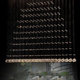 K9 Kristall Pendelleuchte Hängedraht Kronleuchter Beleuchtung Deckenleuchte Indoor Cafe