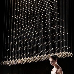 K9 Kristall Pendelleuchte Hängedraht Kronleuchter Beleuchtung Deckenleuchte Indoor Cafe