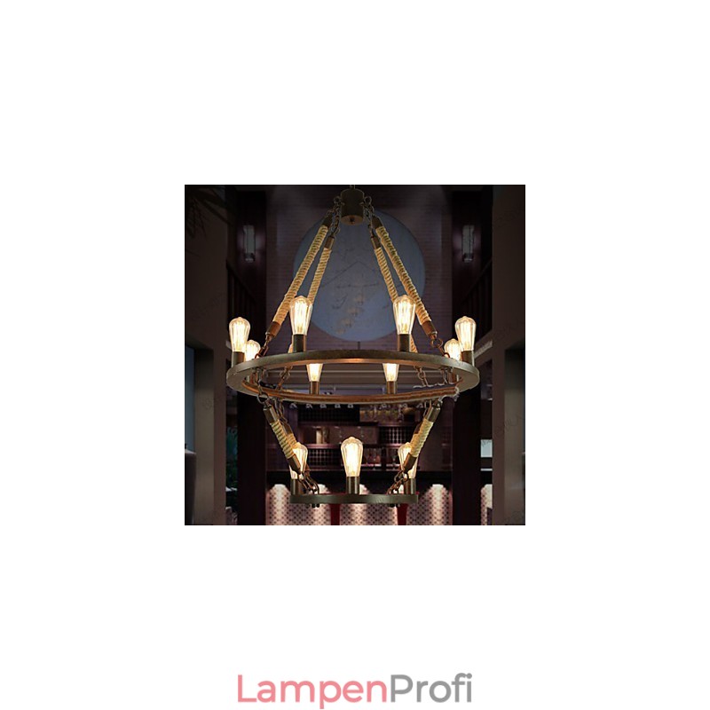 Amerikanische Industrielle Windge Hemp 12 Europäische Retro Lampe