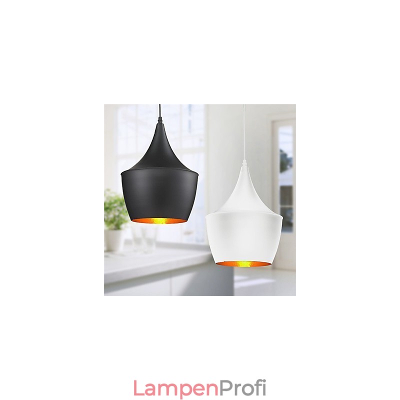Pendelleuchte Retro Vintage Tom Dixon Design Schwarz Weiß Typ Cafe Pendelleuchten