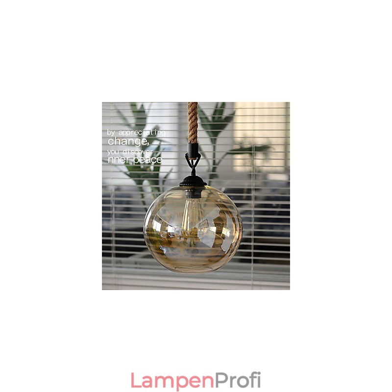 Loft Amerikanischen Seil Retro Beleuchtung Lichter Glas Pendelleuchte