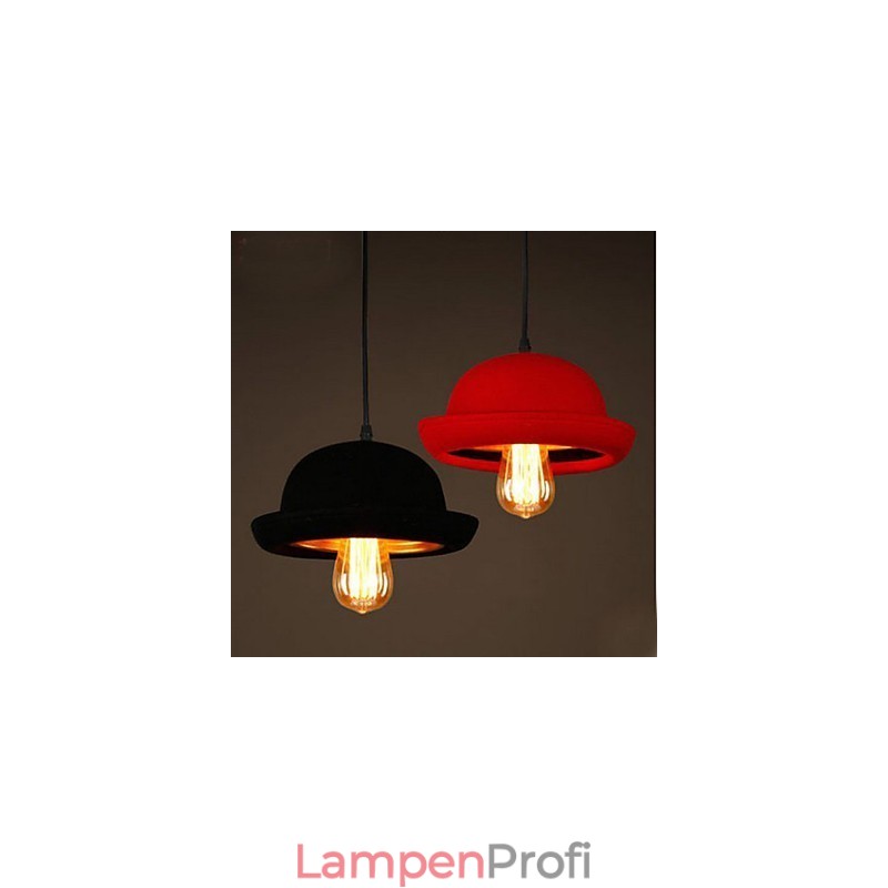 Hat Pendant Cafe Design Schwarzer Kronleuchter