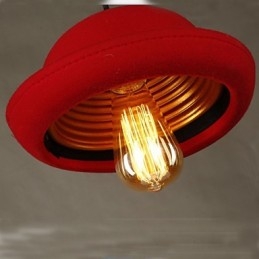 Hat Pendant Cafe Design Schwarzer Kronleuchter