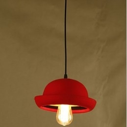 Hat Pendant Cafe Design Schwarzer Kronleuchter