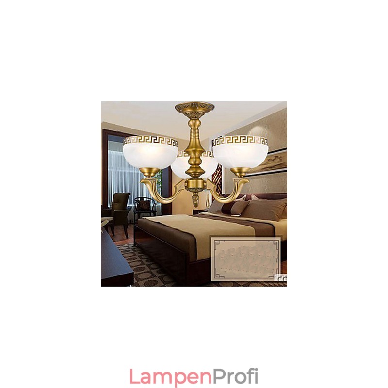 Vollkupferlampe Marmor Esszimmer Original Moderner Kupfer Kronleuchter