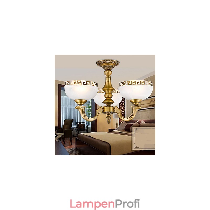 Vollkupferlampe Marmor Esszimmer Original Moderner Kupfer Kronleuchter