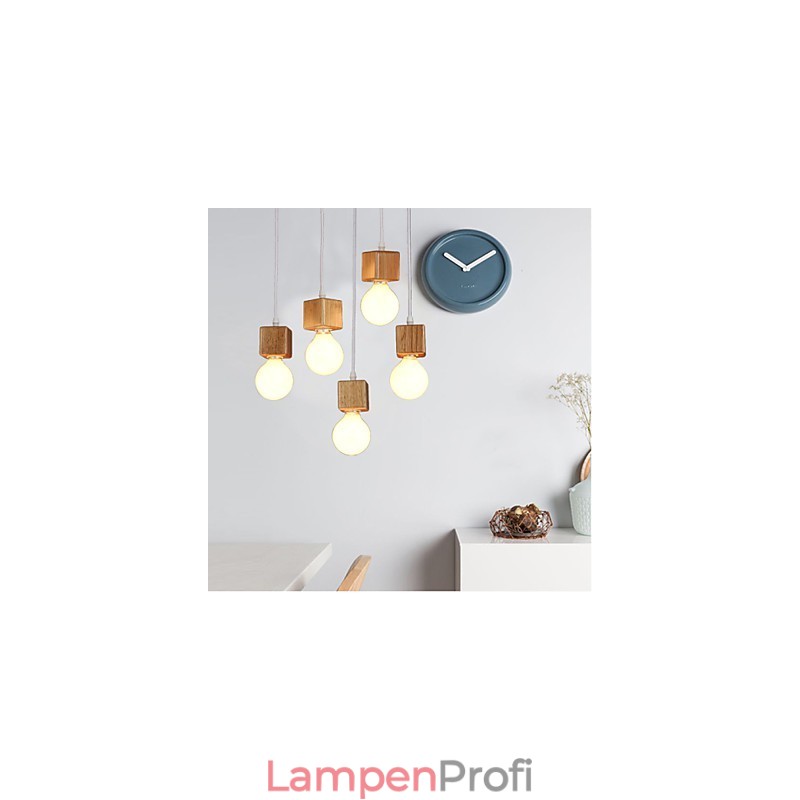 Nordische Massivholz Quadratische Lampenfassung Sitzende Droplight Lampe Licht