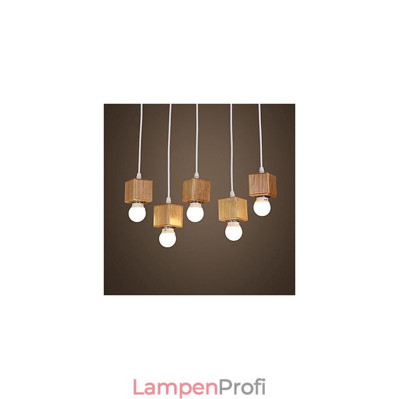 Nordische Massivholz Quadratische Lampenfassung Sitzende Droplight Lampe Licht