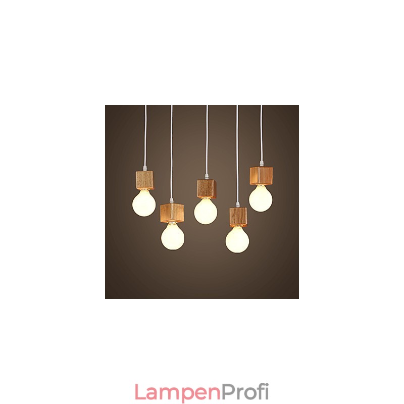 Nordische Massivholz Quadratische Lampenfassung Sitzende Droplight Lampe Licht