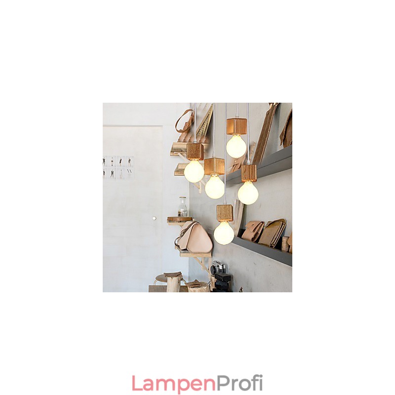 Nordische Massivholz Quadratische Lampenfassung Sitzende Droplight Lampe Licht