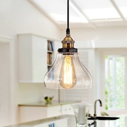Traditionelle klassische Vintage Retro Country Globe Pendelleuchte