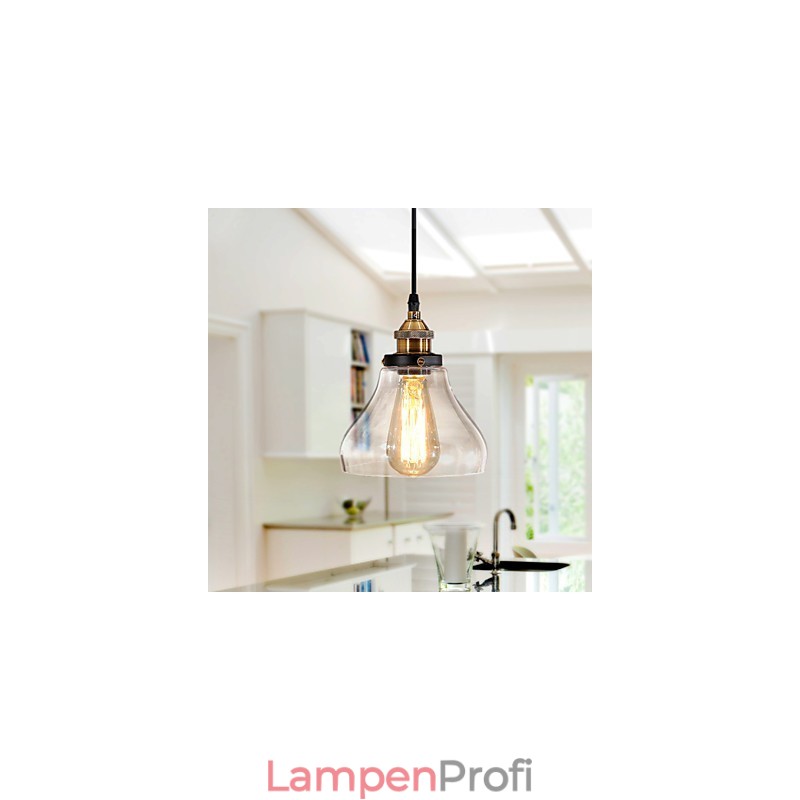 Traditionelle klassische Vintage Retro Country Globe Pendelleuchte
