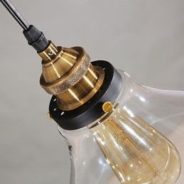 Traditionelle klassische Vintage Retro Country Globe Pendelleuchte