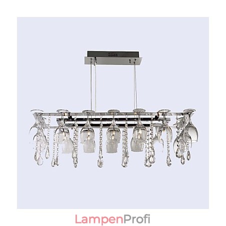 Moderne zeitgenössische traditionelle klassische Kristall Chrom Metall Pendelleuchte Moderne zeitgenössische traditionelle klassische Kristall Chrom Metall Pendelleuchte