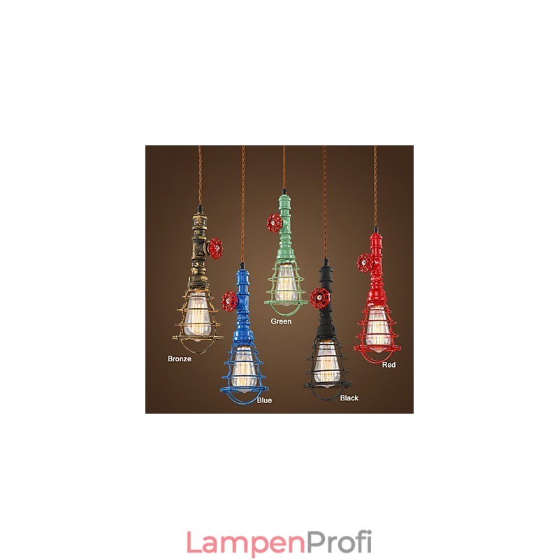 E26 Vintage Pendelleuchte Wasserpfeifen Design Leuchten