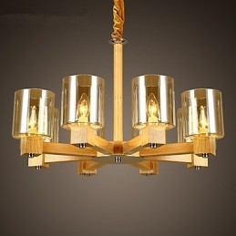 Pendelleuchten Country Holz Bambus