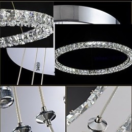 Kristall Pendelleuchte Moderne Einzel D40CM Drei Seiten K9 Kristall Innen Deckenleuchten Lampe Leuchten