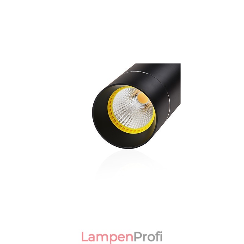 1-flammige Mini-Pendelleuchte, schwarz eloxiert mit Aluminium