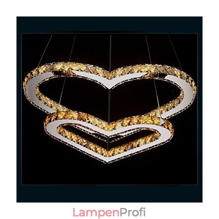 Pendelleuchte Kronleuchter Licht Transparent ODER Bernstein K9 Kristall Doppel Herzförmige Deckenleuchten Lichter Pendelleuchte Kronleuchter Licht Transparent ODER Bernstein K9 Kristall Doppel Herzförmige Deckenleuchten Lichter