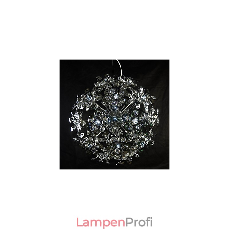 Moderne zeitgenössische Chrom Kristall Pendelleuchte