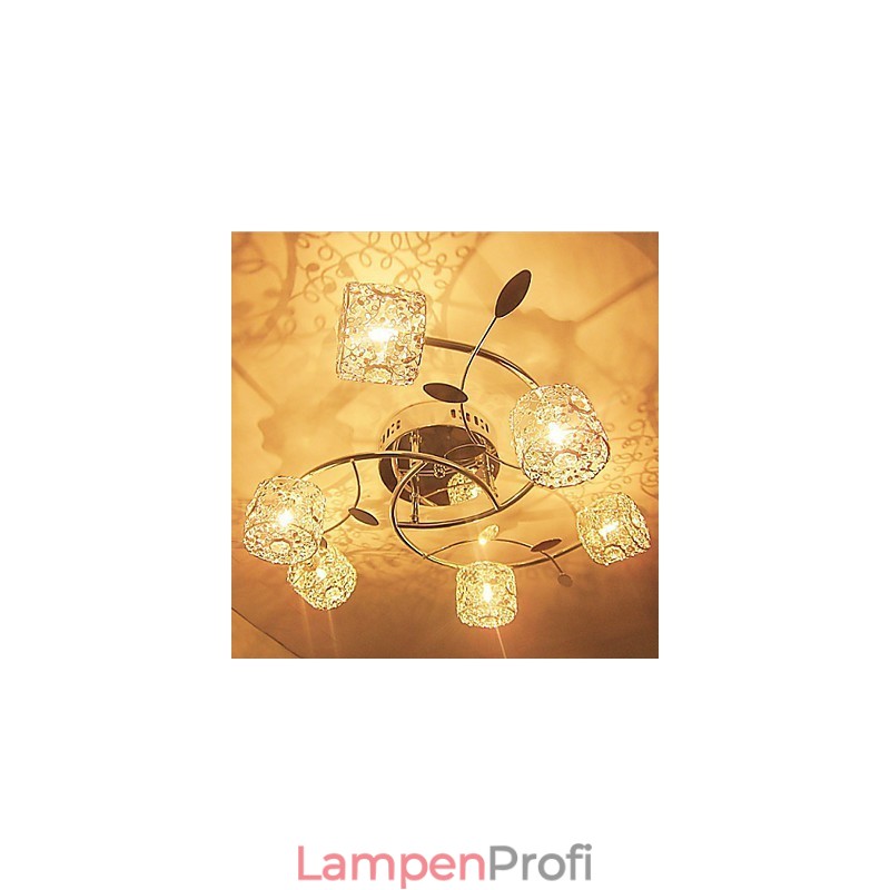 Moderne zeitgenössische Kristall galvanisierte Unterputzleuchte