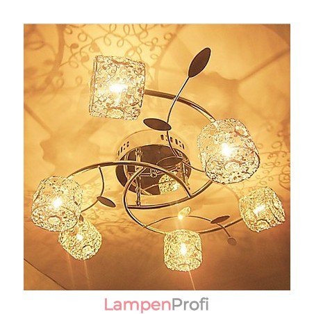 Moderne zeitgenössische Kristall galvanisierte Unterputzleuchte