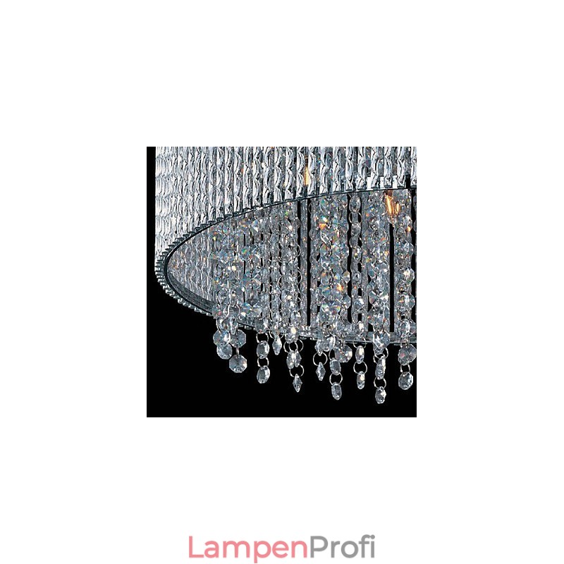 Kristall-Pendelleuchte mit 7 Lichtern in Zylinderform