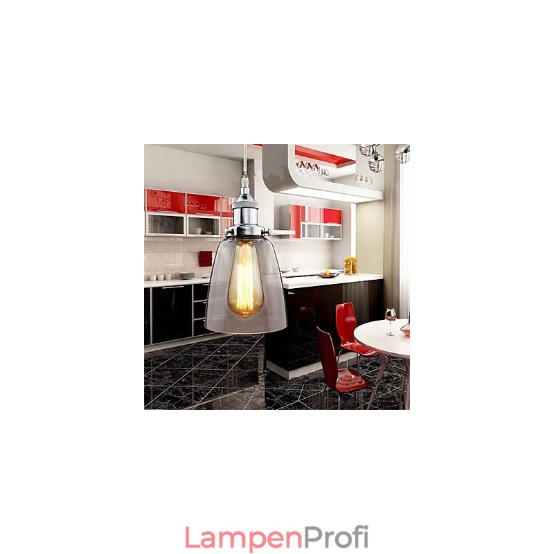 Moderne Chrom Glas Vintage Industrie Retro Fitting Edison Pendelleuchte Cafe Veranda Licht