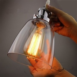 Moderne Chrom Glas Vintage Industrie Retro Fitting Edison Pendelleuchte Cafe Veranda Licht