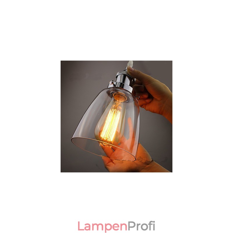 Moderne Chrom Glas Vintage Industrie Retro Fitting Edison Pendelleuchte Cafe Veranda Licht