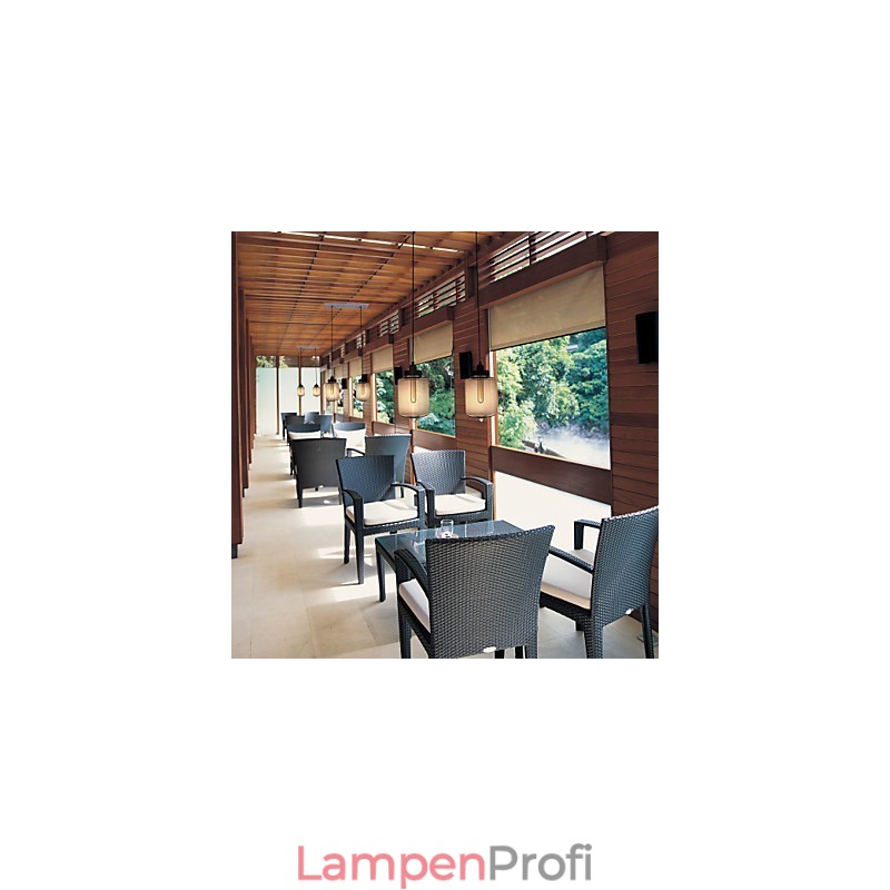 Moderne Glas-Pendelleuchte mit 2 Lichtern im transparenten Flaschendesign