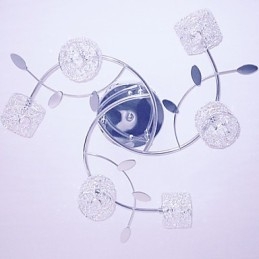 Moderne zeitgenössische Kristall galvanisierte Unterputzleuchte