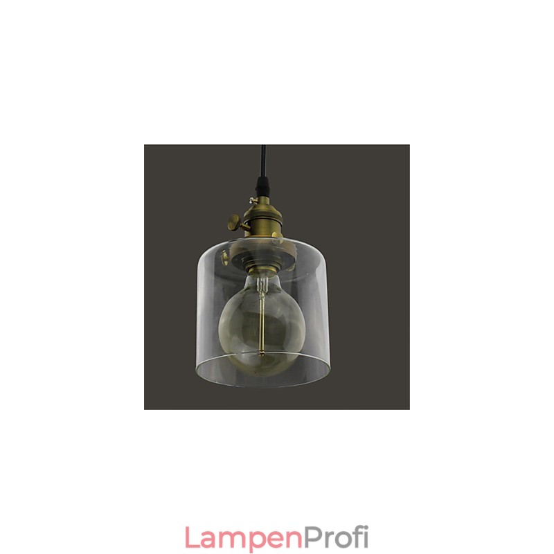 Glas Messing Retro Vintage Industrielle ART Cafe Garage Pendelleuchte