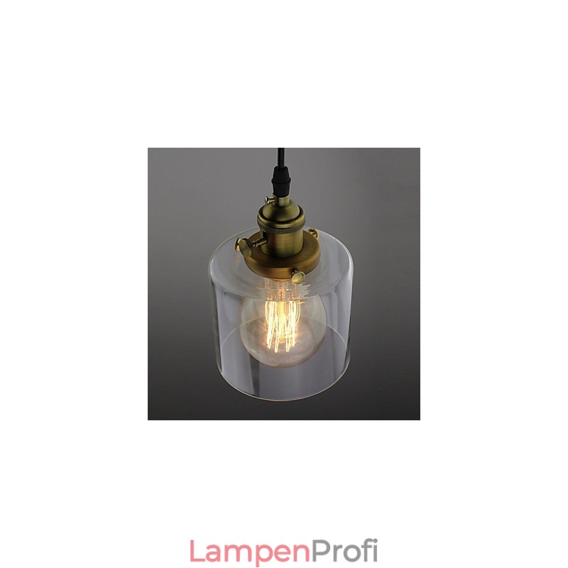 Glas Messing Retro Vintage Industrielle ART Cafe Garage Pendelleuchte