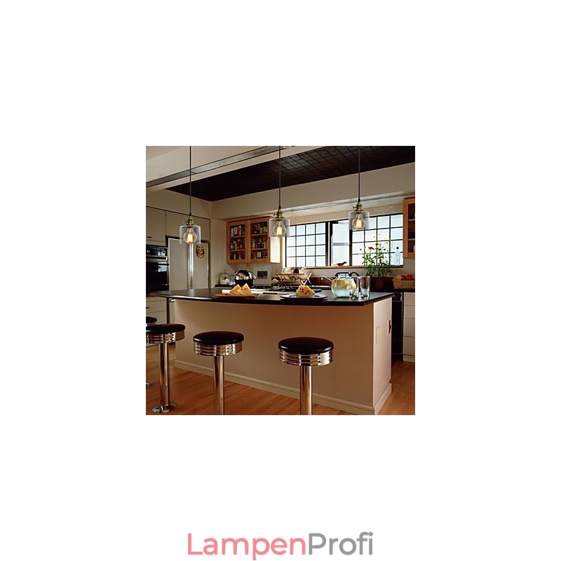 Glas Messing Retro Vintage Industrielle ART Cafe Garage Pendelleuchte