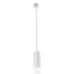 GE 05032 8W 136mm 1-flammige Mini-Pendelleuchte, gepudert weiß mit Aluminium