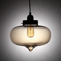 Moderne Hängeleuchte aus transparentem Glas mit 2 Lichtern im Blasen-Design